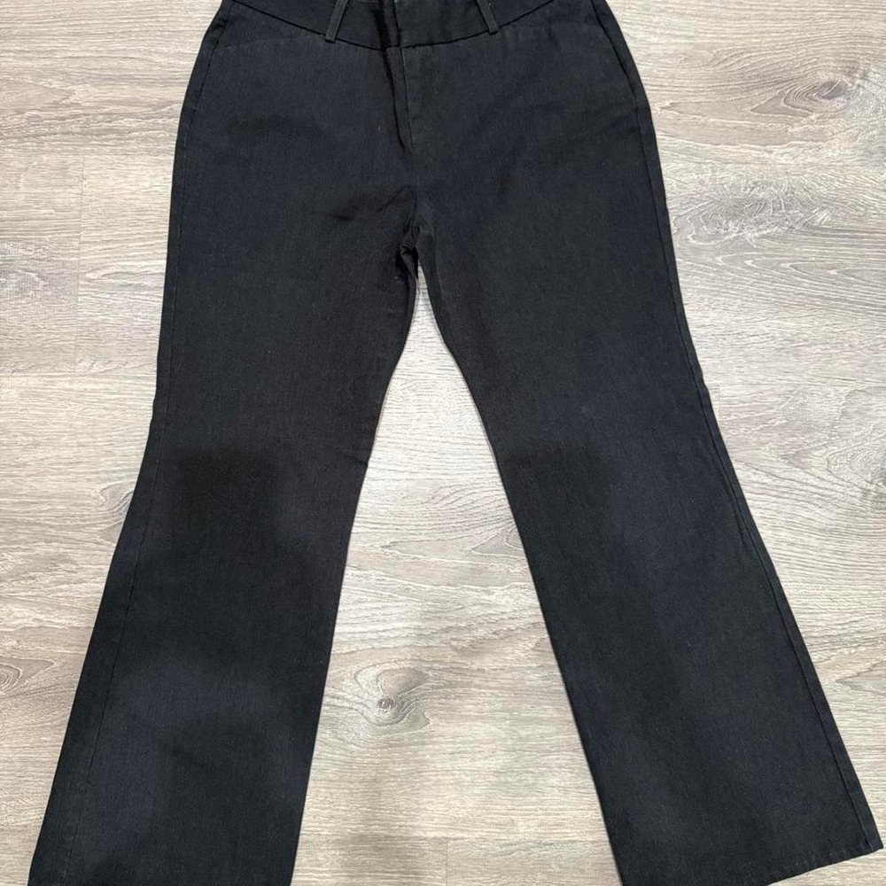 Gap Stretch Black Flare Trousers Modern Fit Dress Pants Women 4R Charcoal Grey